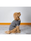  Back Embroidered Dog Sweatshirt Gray